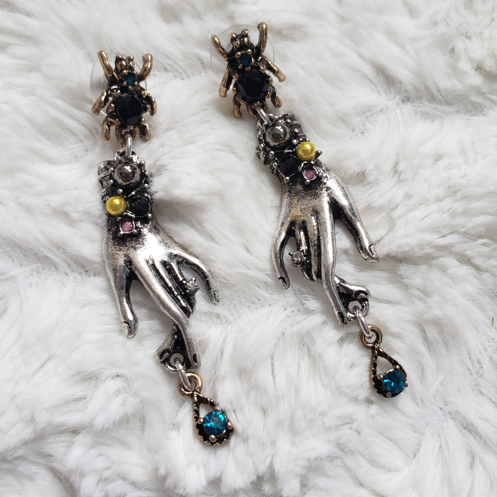 Hand Dangle Stud Earrings